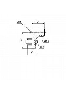 Штуцер FMA90 D20 ORFS 1.3/16 - UNF 1.1/16 (удлиненный)