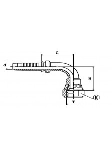 Фитинг DN 10 JIC (Г) 7/8 (90)