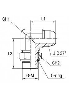 Штуцер FRG90 JIC 7/8" BSP1/2"