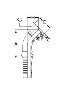 Фитинг DN 10 DKO-L (Г) 22x1.5 15 (45)
