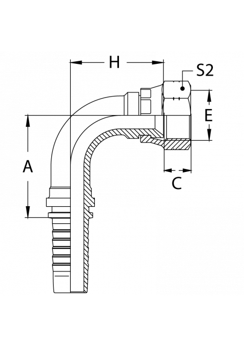 Фитинг DN 25 JIC (Г) 1.5/16 (90)