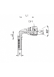 Фитинг DN 05 BSP (Г) 1/4 (90)