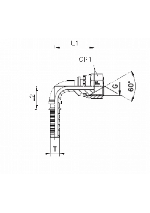Фитинг DN 05 BSP (Г) 1/4 (90)