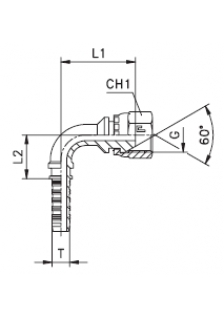 Фитинг DN 05 BSP (Г) 1/4 (90)