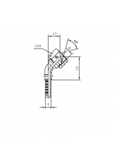Фитинг DN 06 BSP (Г) 1/2 (45)(штифтованная гайка) (o-ring)