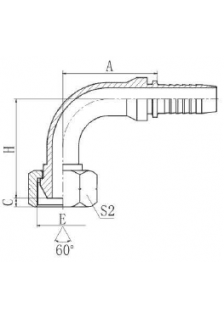 Фитинг DN 38 BSP (Г) 2 (90)накидная гайка