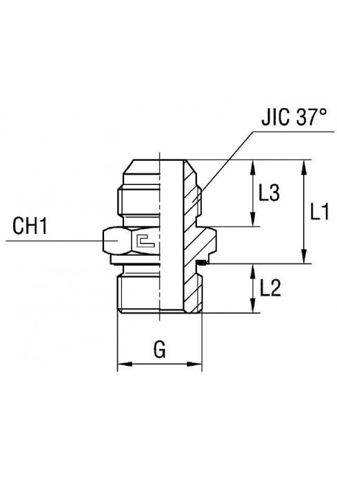 Штуцер FE JIC 3/4" BSP 3/4"