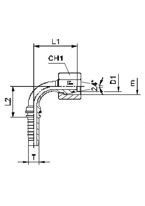 Фитинг DN 06 DKO-L (Г) 16x1.5 10 (90)