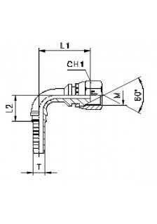 Фитинг DN 06 DKM (Г) 12x1.5 (90)