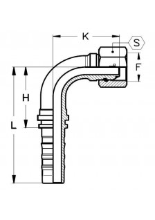 Фитинг DN 20 BSP (Г) 1 (90) CS