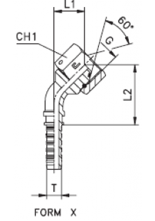 Фитинг DN 50 BSP (Г) 2 (45)(штифтованная гайка) (o-ring)