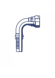 Фитинг DN 12 DKI (Г) 22x1.5 (90)