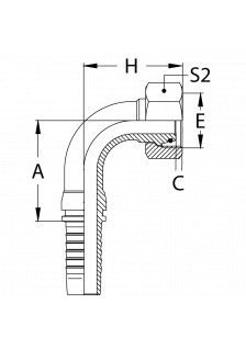Фитинг DN 12 DKO-L (Г) 26x1.5 18 (90)
