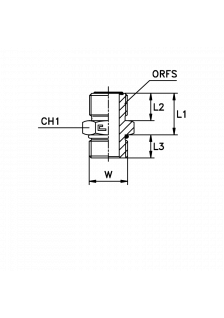 Соединение ORFS 1.7/16" UNF 1.5/16"