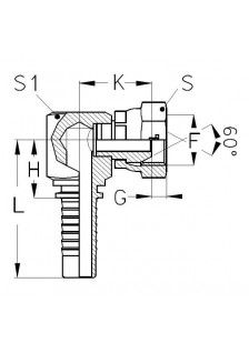 Фитинг DN 06 BSP (Г) 1/4 (90) compact