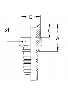 Фитинг DN 25 NPTF 1