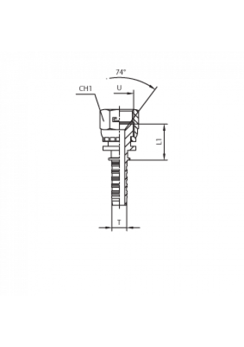 Фитинг DN 06 JIC (Г) 1/2