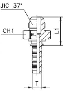 Фитинг DN 06 JIC (Ш) 1/2