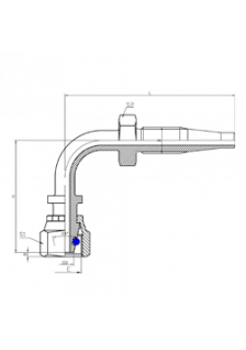 Фитинг DN 12 DKO-L (Г) 22х1.5 15 (90) многоразовый