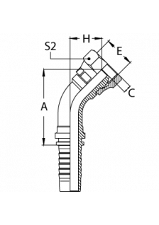 Фитинг DN 12 BSP (Г) 1/2 (45)