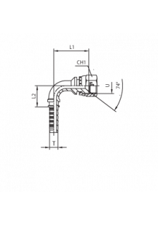 Фитинг DN 06 JIC (Г) 9/16 (90)