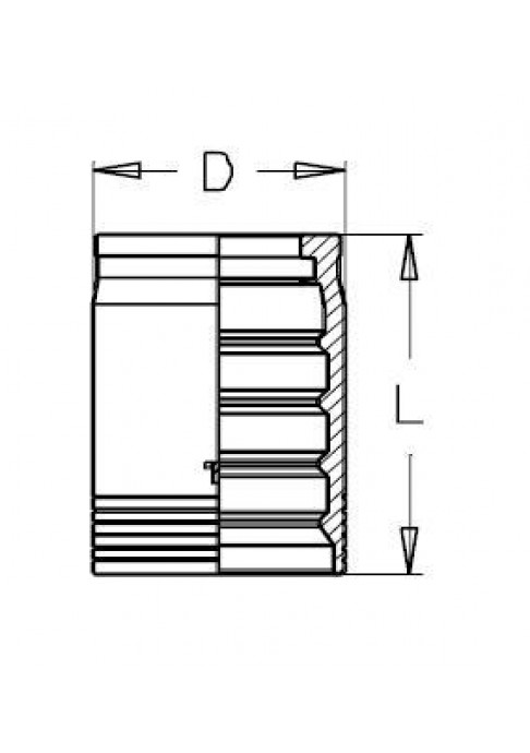Муфта DN 32 4SP/R13/R15 CS с зачисткой