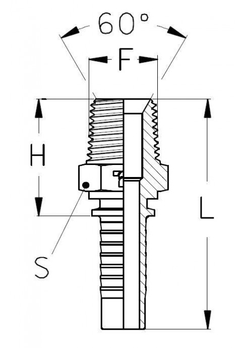 Фитинг DN 06 BSPT 3/8