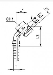 Фитинг DN 05 DKO-L (Г) 12x1.5 6 (45)
