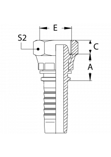 Фитинг DN 10 DK (Г) 22x1.5 накидная гайка