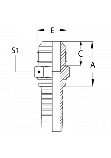 Фитинг DN 16 JIC (Ш) 7/8