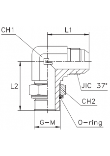 Штуцер FRG90 JIC 9/16" BSP3/8"