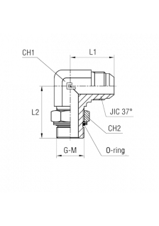 Штуцер FRG90 JIC 7/16" BSP3/8"