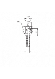Фитинг DN 06 BSP (Г) 1/2 (накидная гайка) (o-ring)