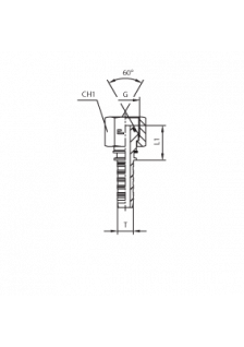 Фитинг DN 06 BSP (Г) 1/2 (накидная гайка) (o-ring)