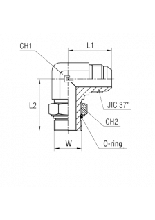 Штуцер FRA90 JIC 9/16" UNF1/2"