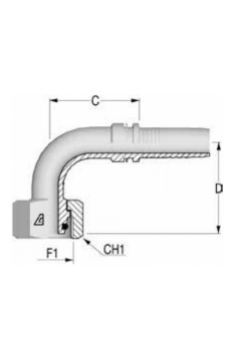 Фитинг DN 06 DKO-L (Г) 12x1.5 6 (90)