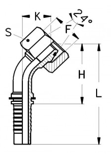 Фитинг DN 08 DKO-L (Г) 16x1.5 10 (45)