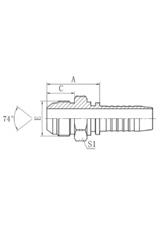 Фитинг DN 10 JIC (Ш) 3/4