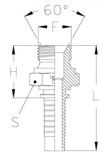 Фитинг DN 06 BSP (Ш) 3/8