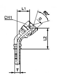 Фитинг DN 06 BSP (Г) 3/8 (45)