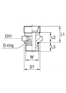 Штуцер FA DL28 UNF 1.1/16" (корпус)