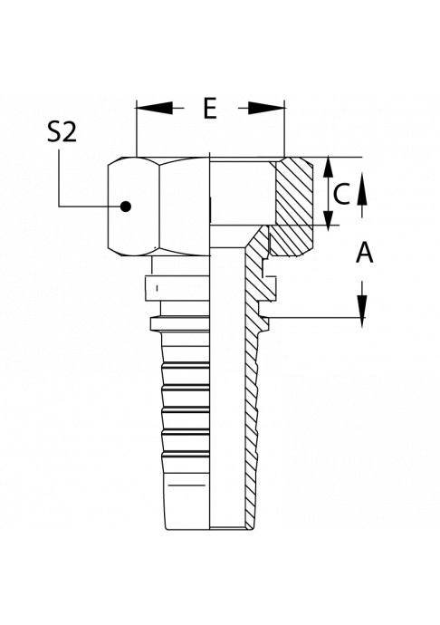 Фитинг DN 16 DKI (Г) 27x1.5 накидная гайка