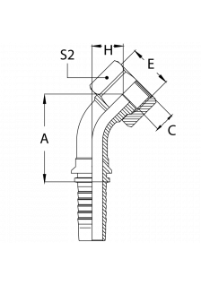 Фитинг DN 16 ORFS (Г) 1.3/16 (45)