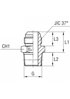 Штуцер FC JIC 3/4" BSPT 3/8"