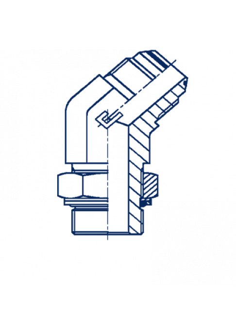 Штуцер FRA45 JIC 3/4" UNF3/4"