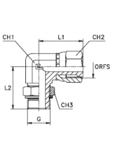 Штуцер ORFS90 1.11/16 - BSP 1.1/4 (обжатая гайка)