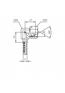 Фитинг DN 06 BSP (Г) 1/4 (90)compact (o-ring)