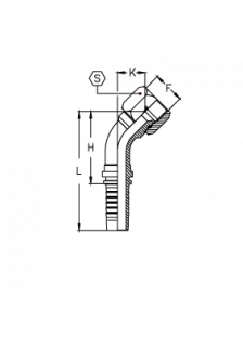 Фитинг DN 08 JIC (Г) 3/4 (45)