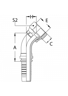Фитинг DN 12 JIC (Г) 3/4 (45)