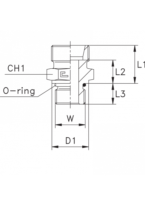 Штуцер FA DL18 UNF 7/8" (корпус)